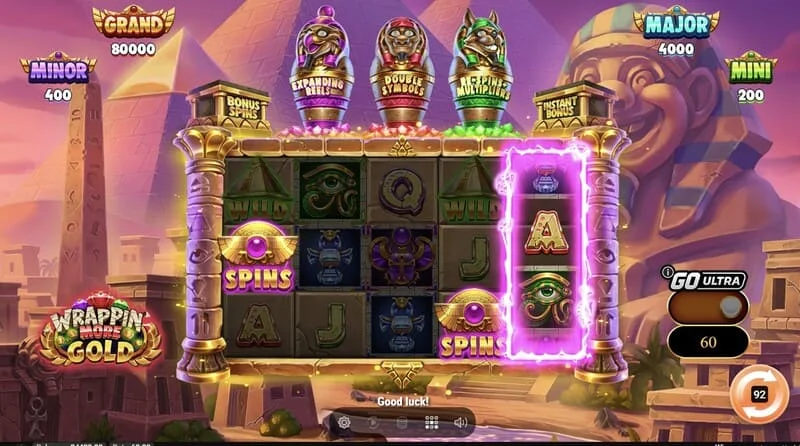 Wrappin' More Gold - rolos do jogo base com ícones