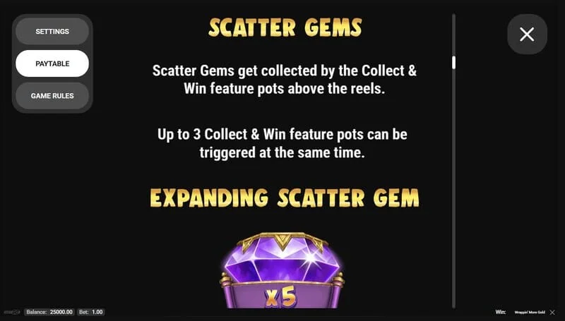 Wrappin' More Gold - Scatter de gema nos rolos